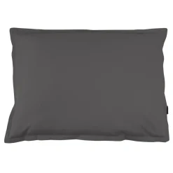 Taie D'Oreiller, Traversin|EMINZA Taie d'oreiller rectangulaire percale de coton (80 cm) Cali Gris Anthracite