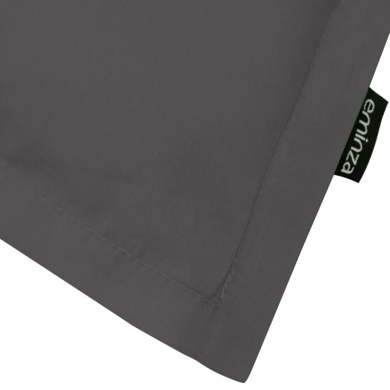 Taie D'Oreiller, Traversin|EMINZA Taie d'oreiller rectangulaire percale de coton (80 cm) Cali Gris Anthracite