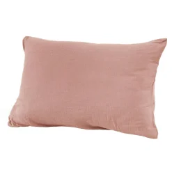 Taie D'Oreiller, Traversin|EMINZA Taie d'oreiller rectangulaire gaze de coton (50 x 80 cm) Gaïa Rose Pêche