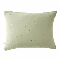 Taie D'Oreiller, Traversin|EMINZA Taie d'oreiller rectangulaire gaze de coton (50 x 70 cm) Gaïa Chic Vert tilleul