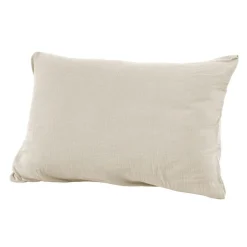 Taie D'Oreiller, Traversin|EMINZA Taie d'oreiller rectangulaire gaze de coton (50 x 70 cm) Gaïa pampa Beige