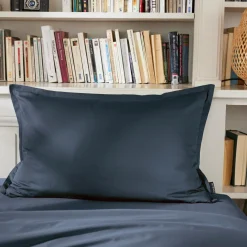 Taie D'Oreiller, Traversin|EMINZA Taie d'oreiller rectangulaire percale de coton (50 x 80 cm) Cali Bleu marine