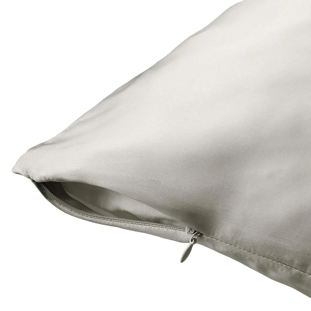 Taie D'Oreiller, Traversin|EMINZA Taie d'oreiller rectangulaire soie de mûrier (50 x 70 cm) Mizuki Gris clair