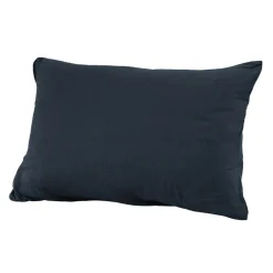 Taie D'Oreiller, Traversin|EMINZA Taie d'oreiller rectangulaire gaze de coton (50 x 70 cm) Gaïa Bleu nuit