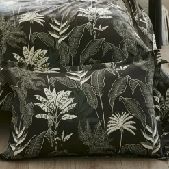 Taie D'Oreiller, Traversin|TRADILINGE Taie d'oreiller rectangulaire satin de coton (50 x 70 cm) Cayenne e Noir