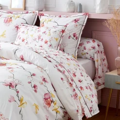 Taie D'Oreiller, Traversin|TRADILINGE Taie d'oreiller rectangulaire percale de coton (50 x 70 cm) Elisa Rose