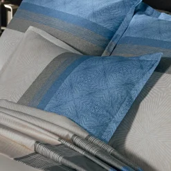 Taie D'Oreiller, Traversin|TRADI LINGE Taie d'oreiller rectangulaire satin de coton (50 x 70 cm) Tiago Bleue Noir