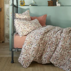 Taie D'Oreiller, Traversin|EMINZA Taie d'oreiller rectangulaire gaze de coton (50 x 70 cm) Constance pampa Beige