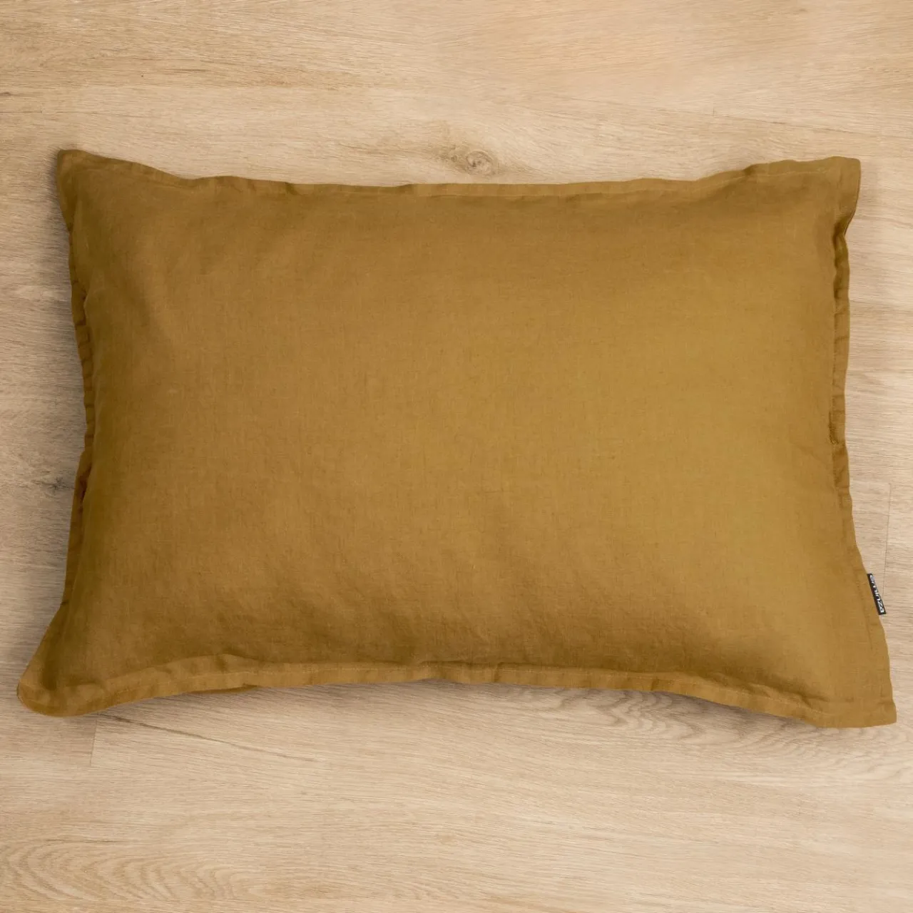 Taie D'Oreiller, Traversin|EMINZA Taie d'oreiller rectangulaire lin lavé (50 x 70 cm) Louise Caramel