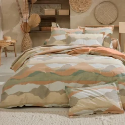 Taie D'Oreiller, Traversin|TRADI LINGE Taie d'oreiller rectangulaire percale de coton (50 x 70 cm) Land Craie Beige