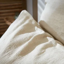 Taie D'Oreiller, Traversin|EMINZA Taie d'oreiller rectangulaire lin lavé (50 x 70 cm) Louise Beige