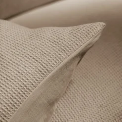 Taie D'Oreiller, Traversin|EMINZA Taie d'oreiller Rectangulaire coton nid d'abeille (50 x 70 cm) Eva Ficelle