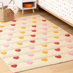 Tapis Enfant|Tapis Enfant|Atmosphera cru017dateur d'intu017drieur for kids Tapis antidérapant enfant coton (120 x 170 cm) Amour Multicolore