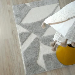 Tapis De Chambre/Salon|STOF Tapis coton (60 x 90 cm) Blokken Ecru