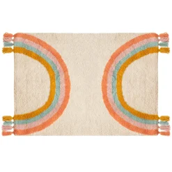 Tapis Enfant|Tapis Enfant|Atmosphera createur d'interieur for kids Tapis coton enfant (150 x 100 cm) Arc en ciel Multicolore