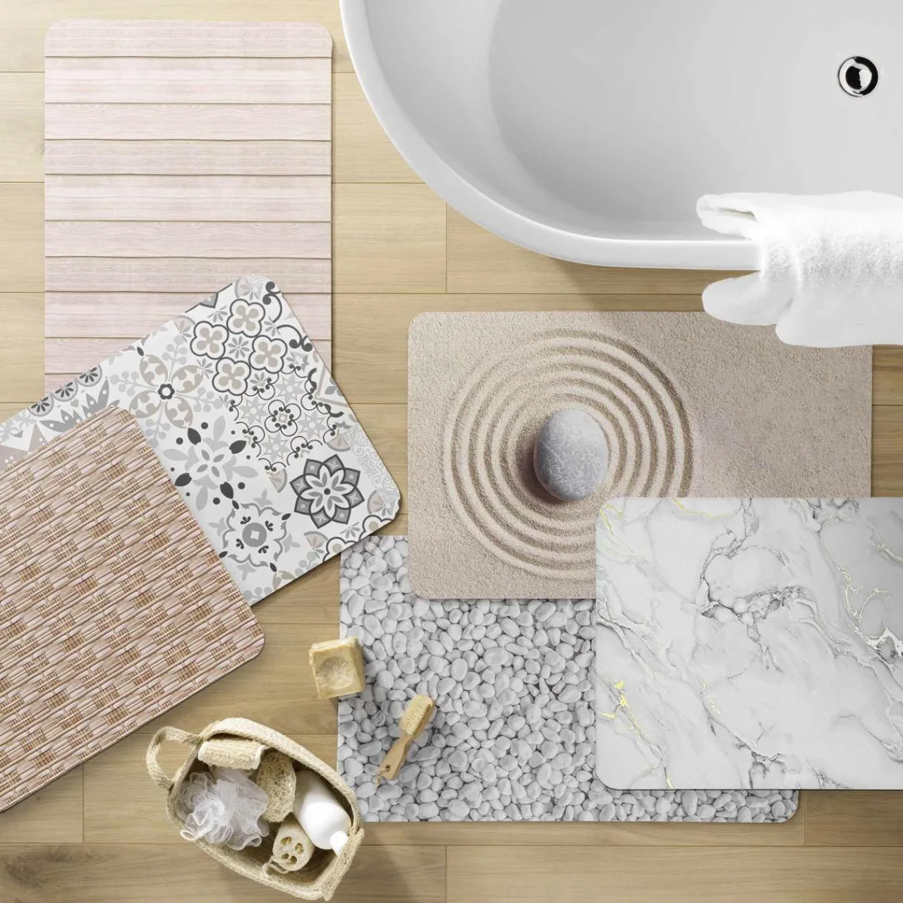Linge De Bain|Tapis De Bain|douceur d'intu017drieur Tapis de bain antidérapant (50 x 80 cm) Salou Gris