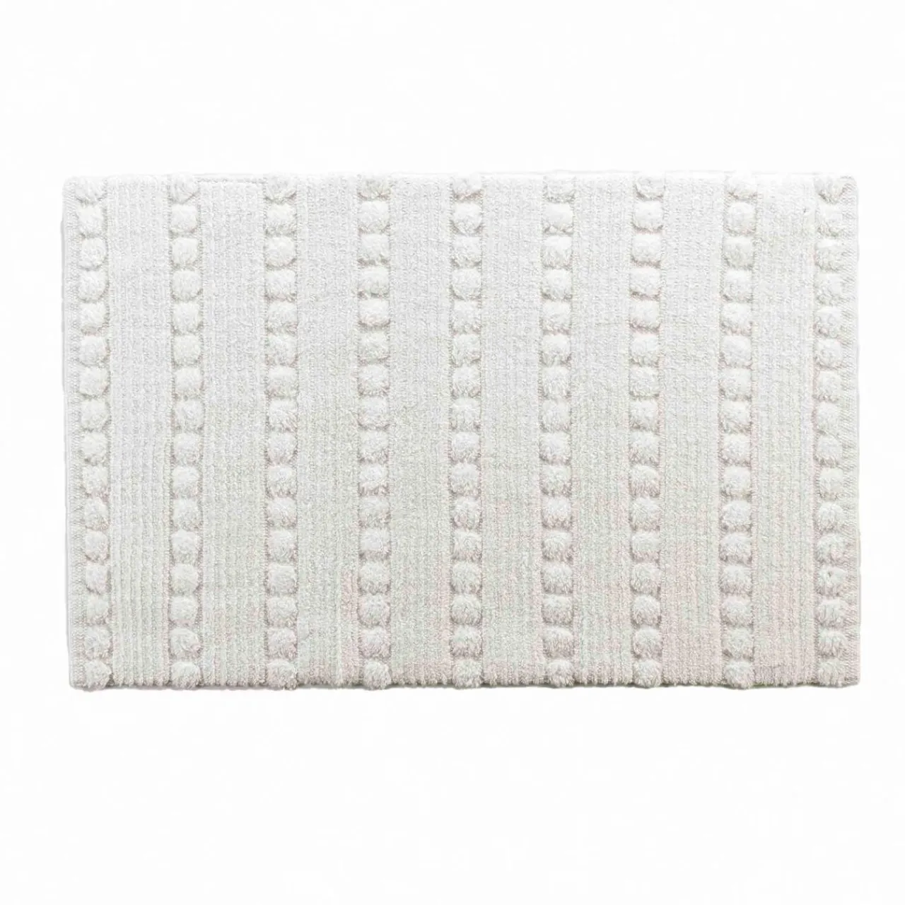 Tapis Salle De Bain/Wc|DOUCEUR D'INTERIEUR Tapis de bain coton (50 x 80 cm) Cleonis Blanc