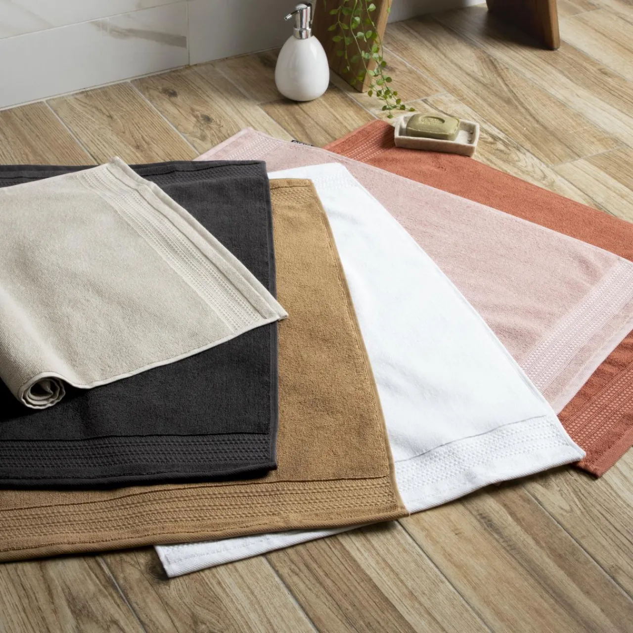 Linge De Bain|Tapis De Bain|EMINZA Tapis de bain coton bio (50 x 70 cm) Méline Camel