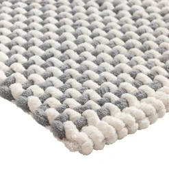 Linge De Bain|Tapis De Bain|douceur d'intu017drieur Tapis de bain effet tissé en relief (50 x 80 cm) Rafael Gris