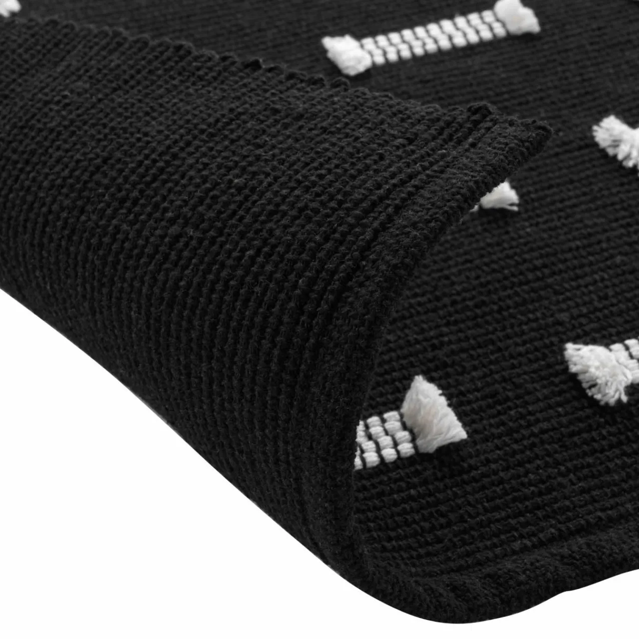 Tapis De Chambre/Salon|DOUCEUR D'INTERIEUR Tapis de salon coton (50 x 80 cm) Juline Noir