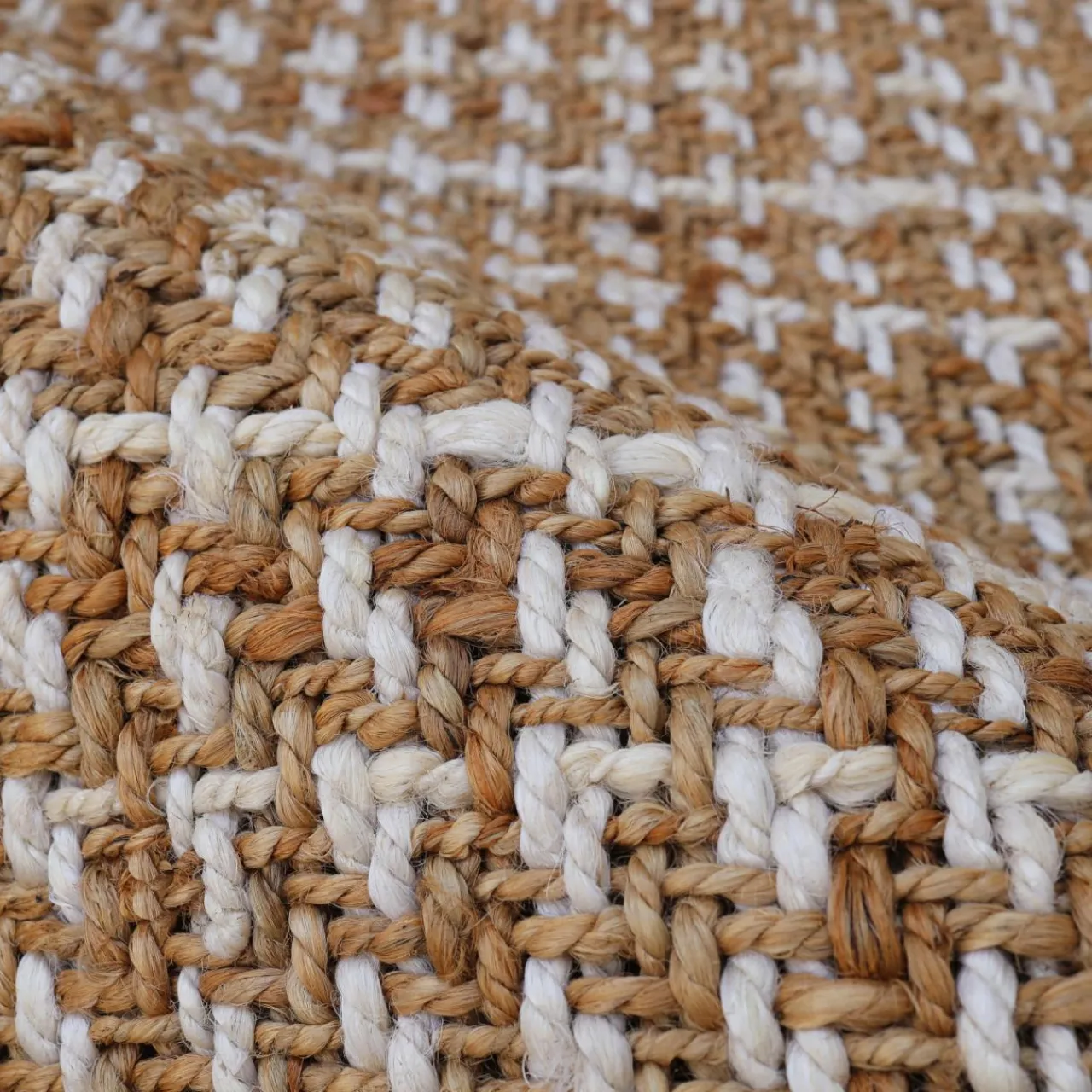 Tapis De Chambre/Salon|EMINZA Tapis de salon rectangulaire jute tissée main (160 x 230 cm) Weston Marron