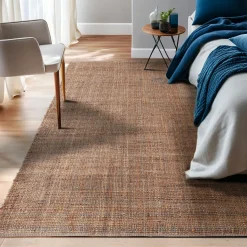 Tapis De Chambre/Salon|EMINZA Tapis de salon rectangulaire jute tissée main (160 x 230 cm) Yuto Marron