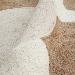 Tapis De Chambre/Salon|EMINZA Tapis de salon rectangulaire jute tressée main (200x300 cm) Reina Beige