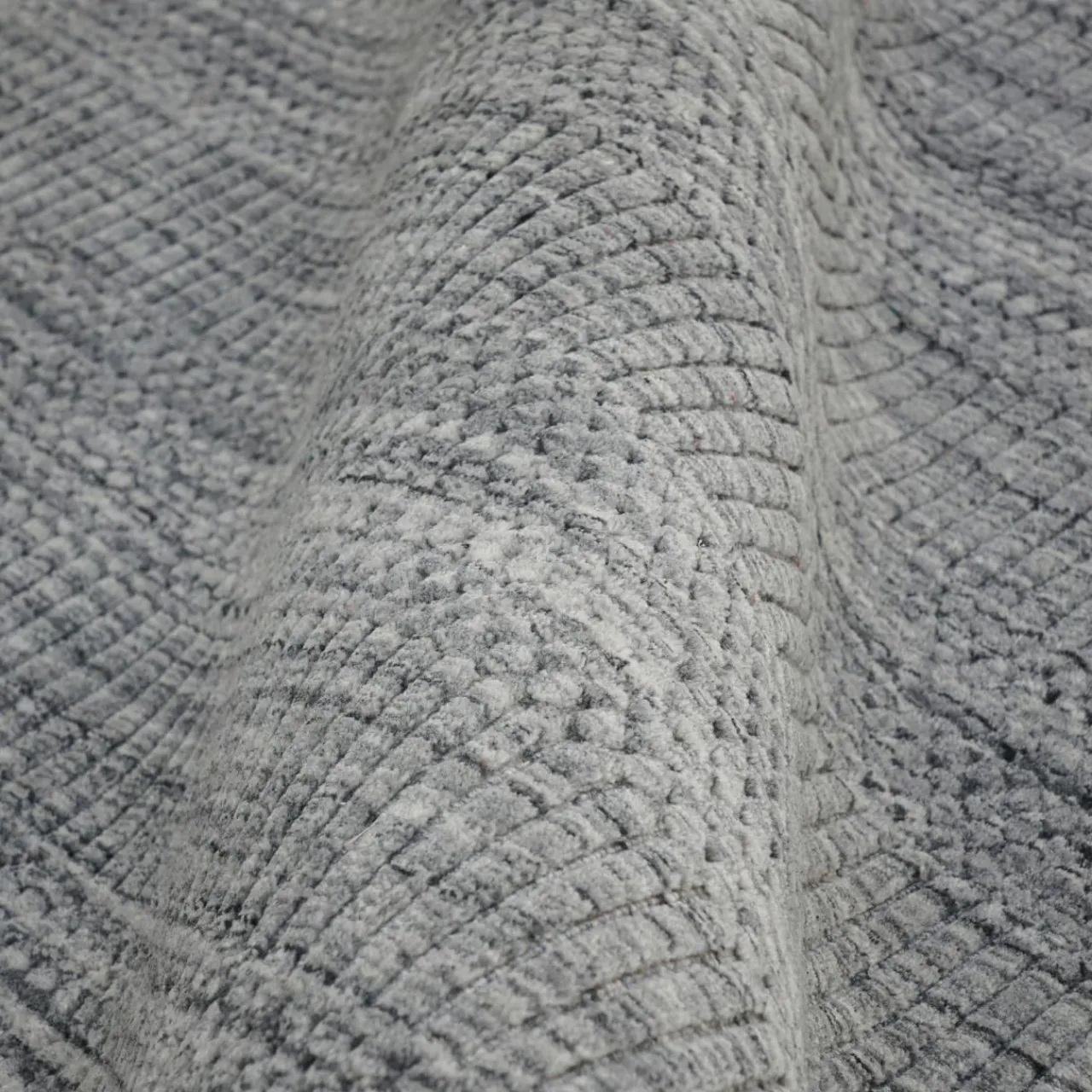 Tapis De Chambre/Salon|EMINZA Tapis de salon rectangulaire matière recyclée (140 x 200 cm) Aiko Gris