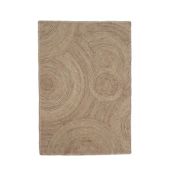 Tapis De Chambre/Salon|EMINZA Tapis de salon rectangulaire jute tressée main (140 x 200 cm) Neha Beige