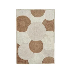 Tapis De Chambre/Salon|EMINZA Tapis de salon rectangulaire jute tressée main (160 x 230 cm) Reina Beige