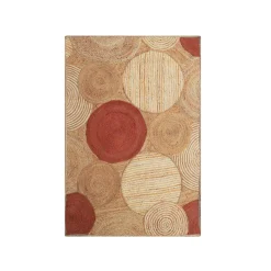 Tapis De Chambre/Salon|EMINZA Tapis de salon rectangulaire jute tissée main (200 x 300 cm) Tara Terracotta