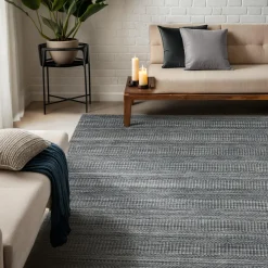 Tapis De Chambre/Salon|EMINZA Tapis de salon rectangulaire matière recyclée (160 x 230 cm) Aiko Gris