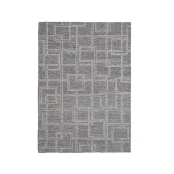 Tapis De Chambre/Salon|EMINZA Tapis de salon rectangulaire laine tuftée (160 x 230 cm) Yutoo Gris