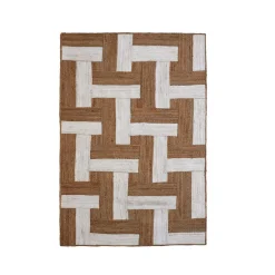 Tapis De Chambre/Salon|EMINZA Tapis de salon rectangulaire jute tissée main (140 x 200 cm) Anjali Marron