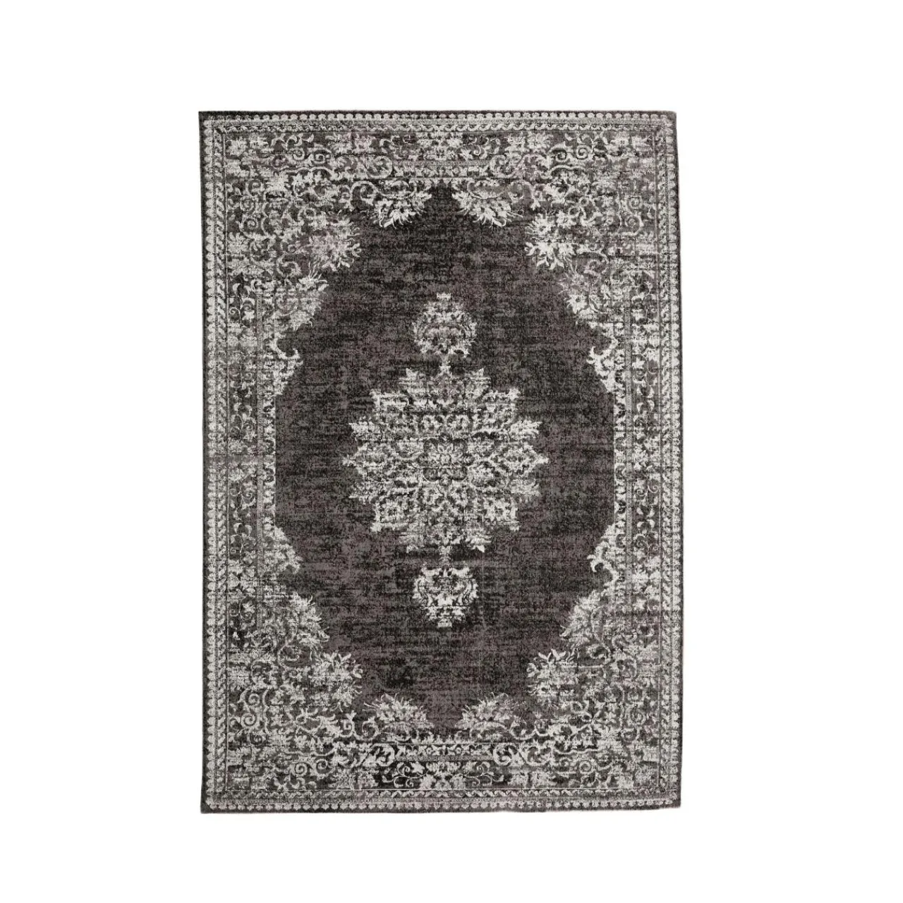 Tapis De Chambre/Salon|EMINZA Tapis de salon rectangulaire jacquard (140 x 200 cm) Sana Gris