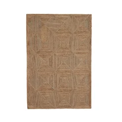 Tapis De Chambre/Salon|EMINZA Tapis de salon rectangulaire jute tissée main (160 x 230 cm) Anaya Marron