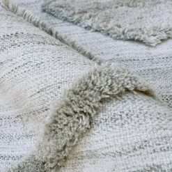 Tapis De Chambre/Salon|EMINZA Tapis de salon rectangulaire matière recyclée tuftée (140 x 200 cm) Kaito Ivoire