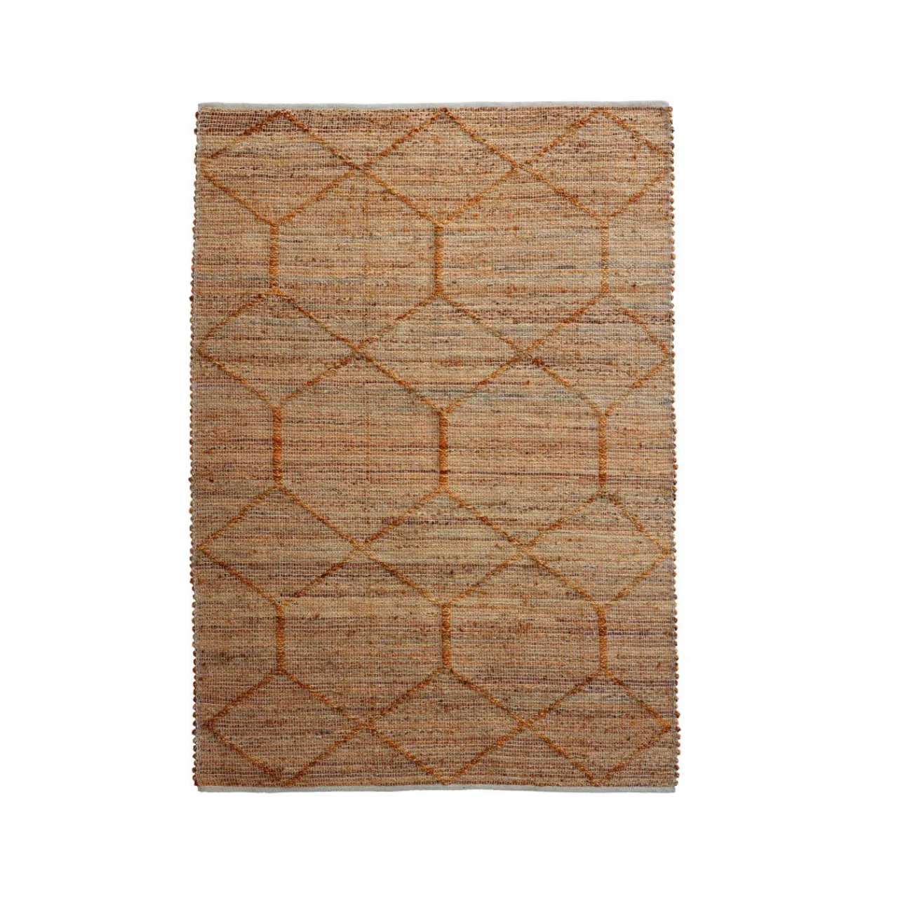 Tapis De Chambre/Salon|EMINZA Tapis de salon rectangulaire jute et coton tissé main (140 x 200 cm) Jaya Marron