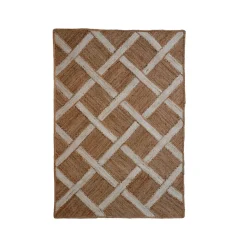Tapis De Chambre/Salon|EMINZA Tapis de salon rectangulaire jute tissée main (160 x 230 cm) Akira Marron