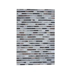 Tapis De Chambre/Salon|EMINZA Tapis de salon rectangulaire laine jacquard (160 x 230 cm) Sanjay Gris