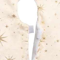 Cache Pied Sapin|JJA Tapis de sapin (D90 cm) Étoiles Célestes et doré Ivoire