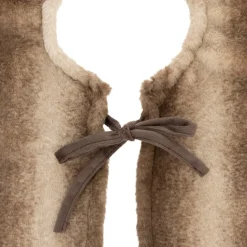 Cache Pied Sapin|FEERIC LIGHTS Tapis de sapin rond (D90 cm) Fourrure et nœuds Marron