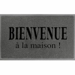 Paillasson|DOUCEUR D'INTERIEUR Tapis d'entrée antidérapant (45 x 75 cm) Bienvenue à la maison Gris