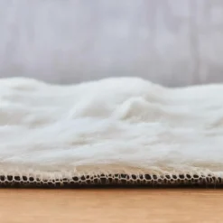 Tapis De Chambre/Salon|EMINZA Tapis fausse fourrure (120 cm) Toronto Ivoire