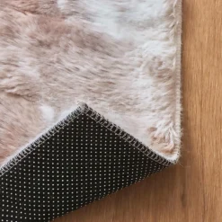 Tapis De Chambre/Salon|EMINZA Tapis fausse fourrure (120 x 170 cm) Toronto Taupe