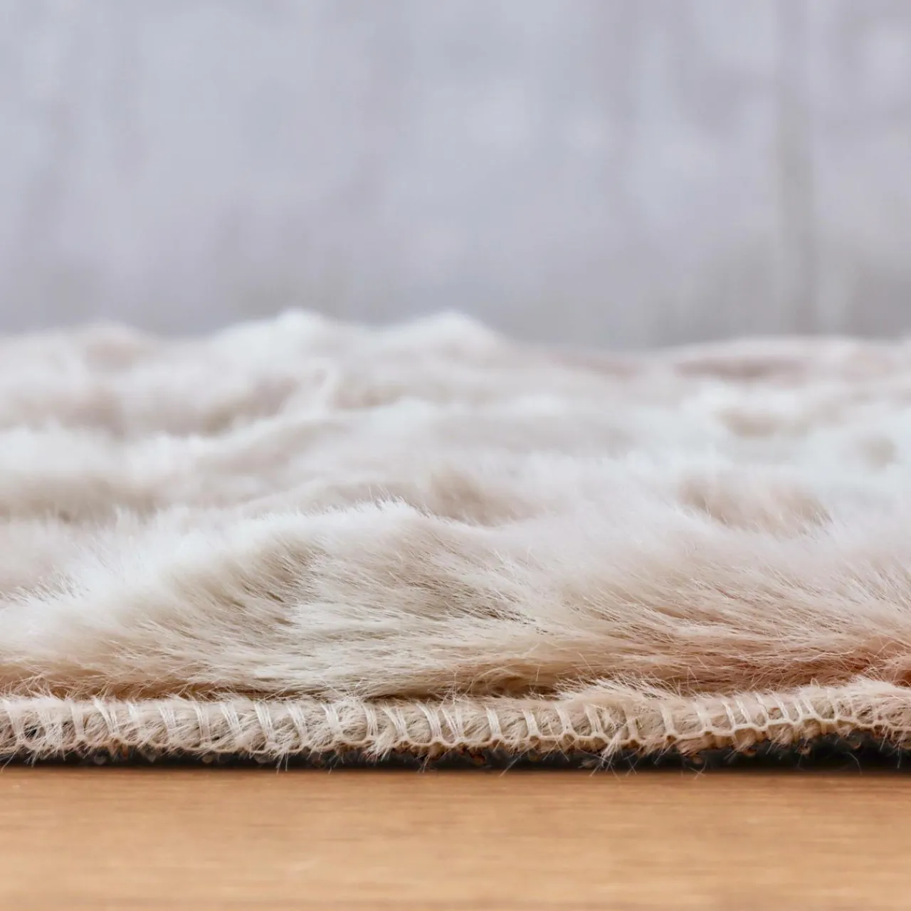 Tapis De Chambre/Salon|EMINZA Tapis fausse fourrure (60 x 120 cm) Toronto Taupe