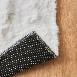 Tapis De Chambre/Salon|EMINZA Tapis fausse fourrure (60 x 120 cm) Toronto Ivoire