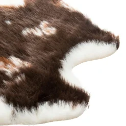 Tapis De Chambre/Salon|ATMOSPHERA Tapis fausse peau de vache (100 x 94 cm) Vache Marron