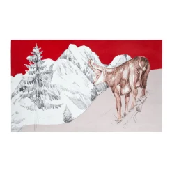 Tapis Multi-Usage|STOF Tapis multi-usage antidérapant (45 x 75 cm) Wildforest Rouge