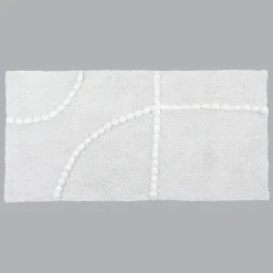 Tapis De Chambre/Salon|TENDANCE Tapis salon coton (45 x 90 cm) Leo Blanc